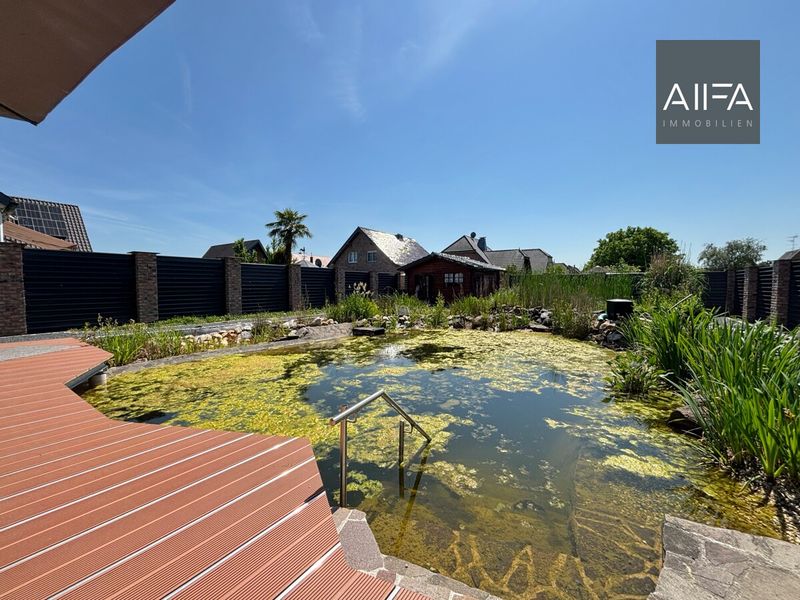 AllFa – Freistehendes Einfamilienhaus mit Traumgarten und Schwimmteich in Niederkrüchten-Elmpt!
